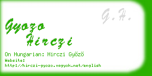 gyozo hirczi business card
