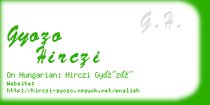 gyozo hirczi business card